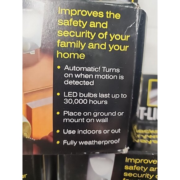 3 pack LED Motion Activated Outdoor Indoor Night Light MAXSA wireless white new - Picture 3 of 6